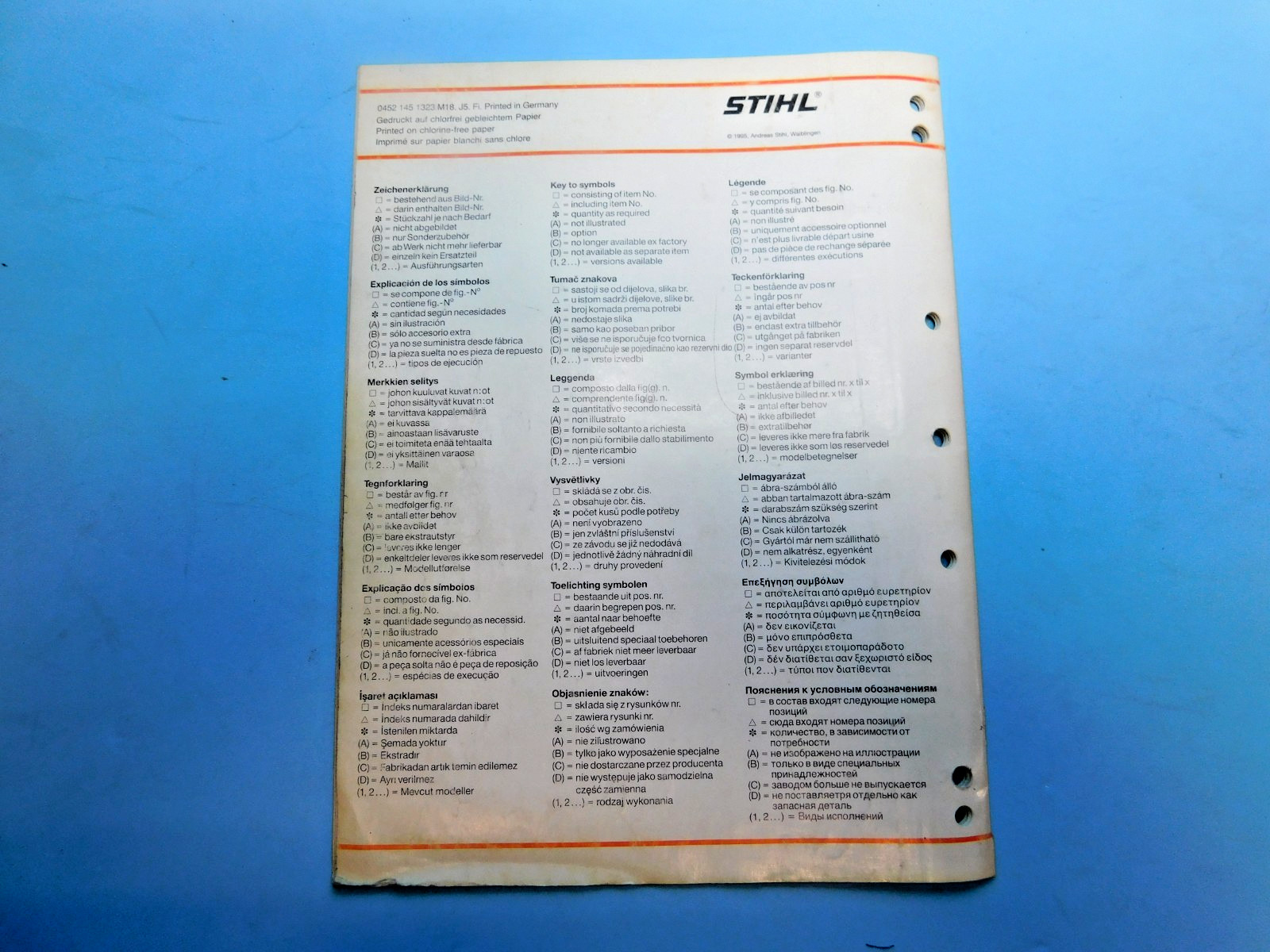 SPARE PARTS LIST MANUAL FOR STIHL 046 CHAINSAW — BOX 1065 P16