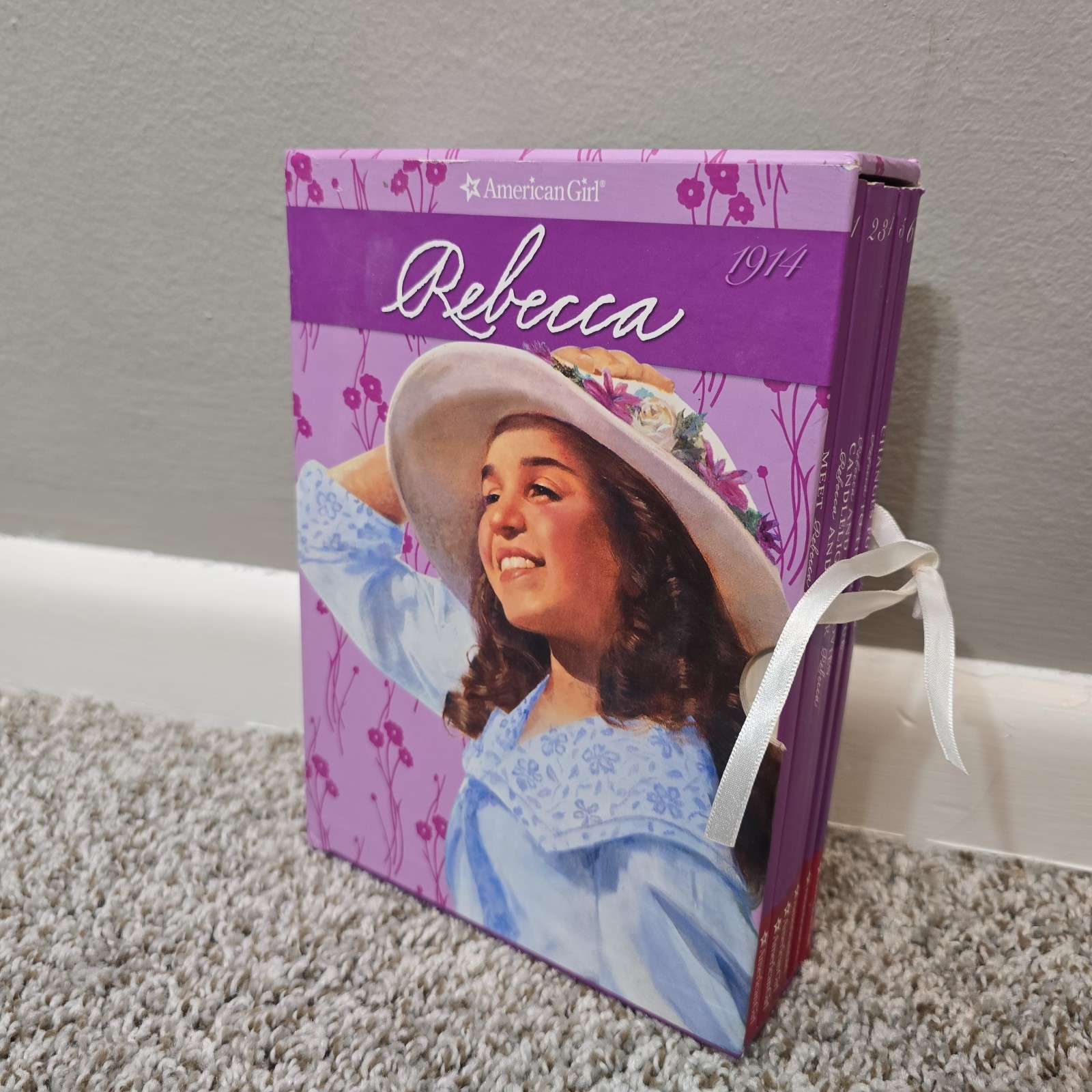 American Girl Rebecca 1914 6 Book Box Set by Jacqueline Dembar Greene w Game