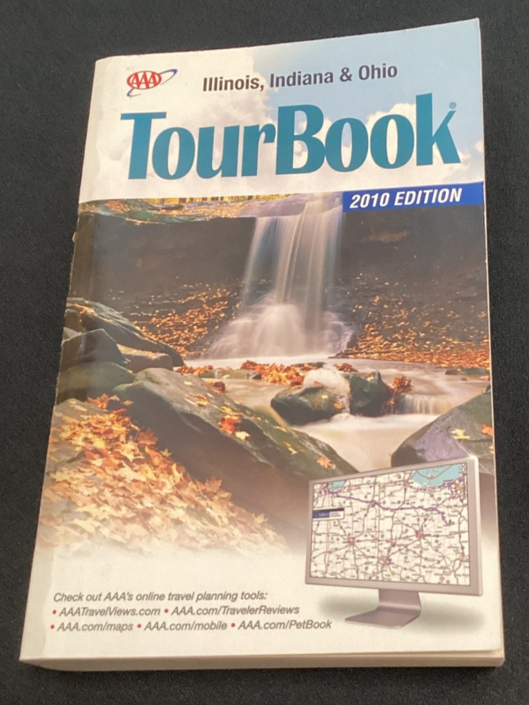 Illinois Indiana Ohio TourBook AAA Travel Book 2010 Points Interest Lodging
