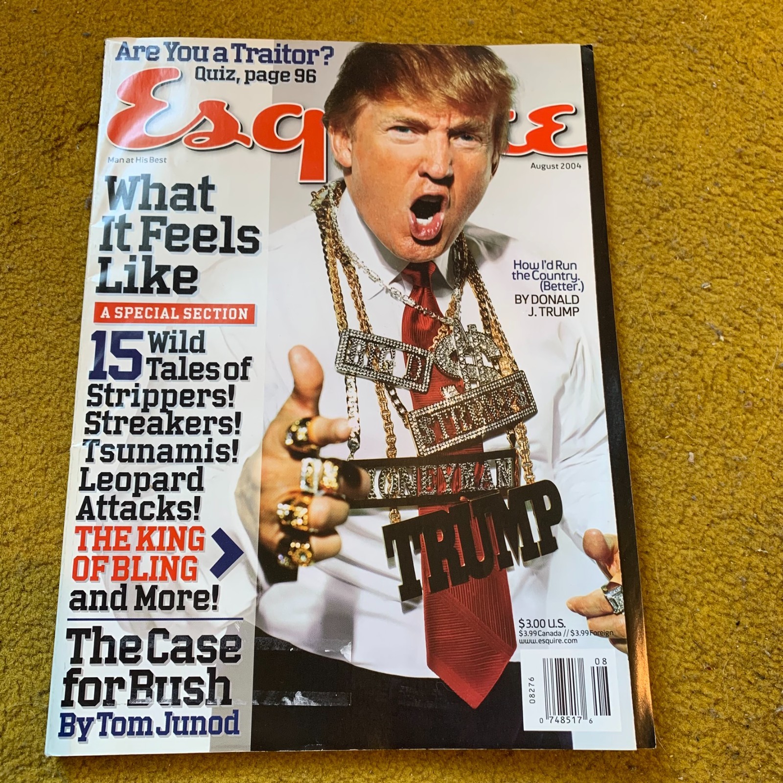 Esquire Magazine, August 2004, Donald Trump Cover