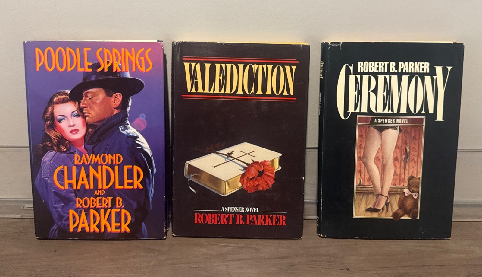 3 Robert B. Parker HBDJ BC Ed. CERMONY VALEDICTION POODLE SPRINGS spenser novel