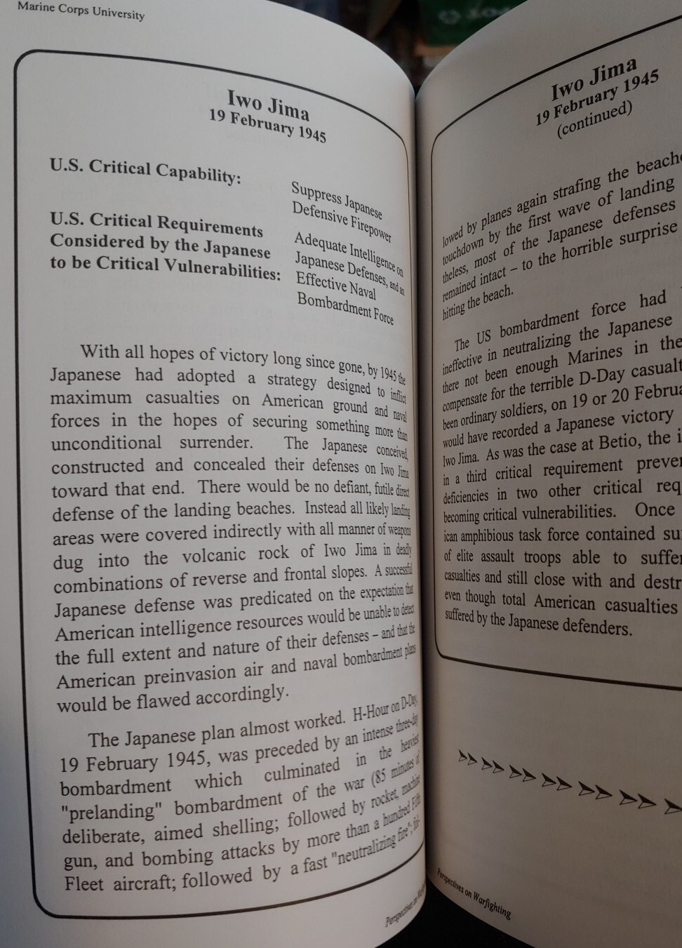 Perspectives on Warfighting Number 4 Centers of Gravity & Critical Vulnerabiliti