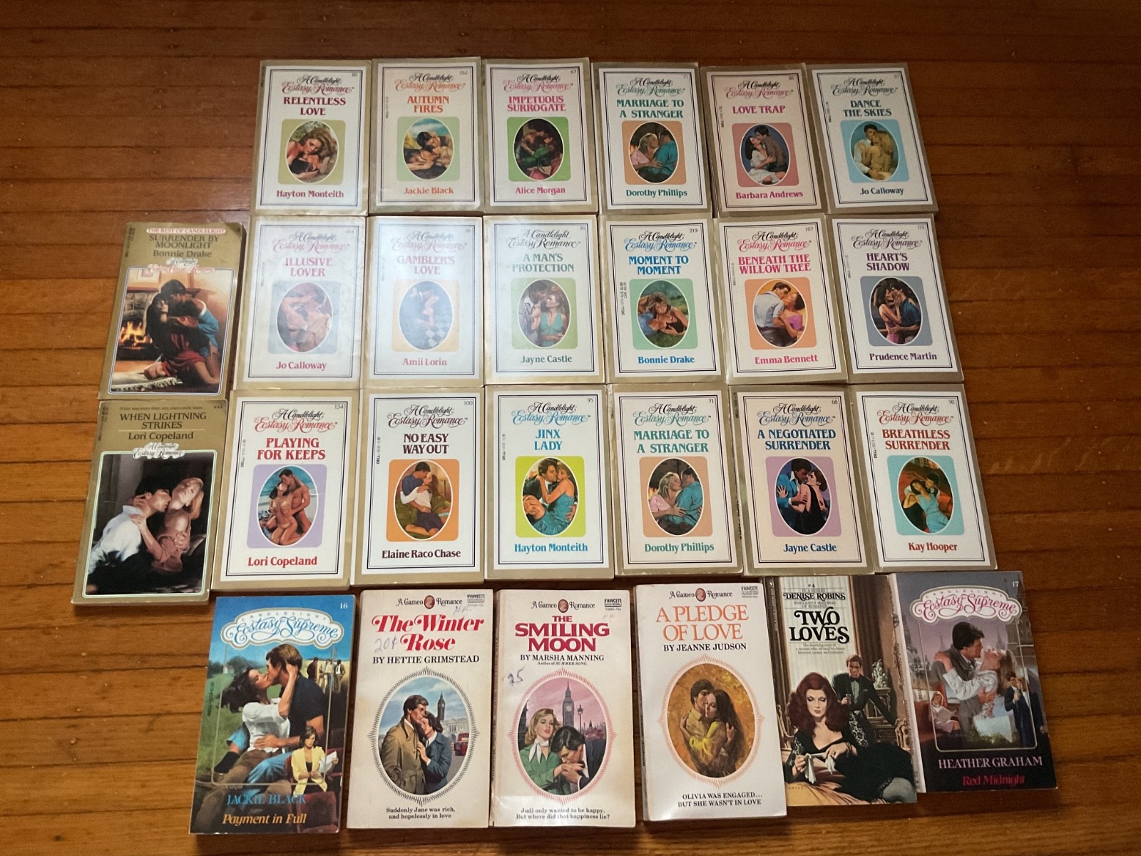 Lot of 26 Romance- mixed authors- paperback books. Pre-owned