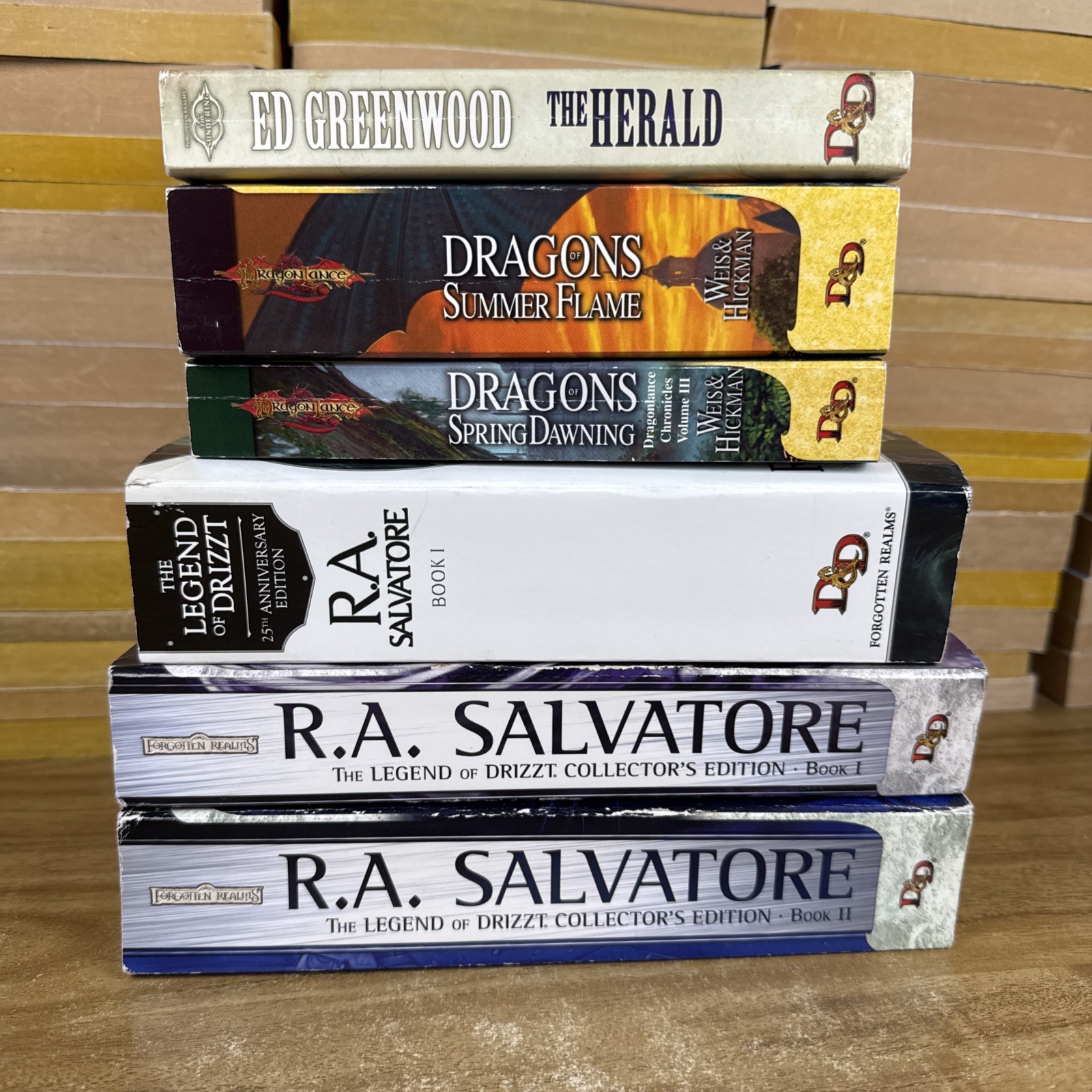 Lot Of 6 Forgotten Realms Dragon Lance Books Fantasy Dungeons & Dragons READ