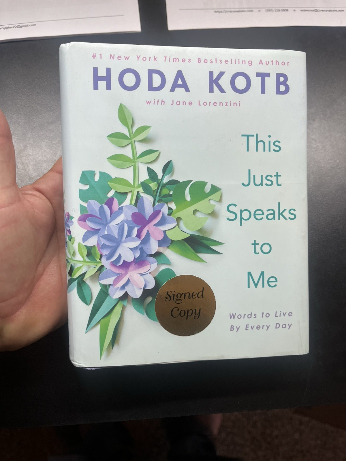 SIGNED: This Just Speaks to Me by Hoda Kotb (2020, HCDJ, 1st, G)