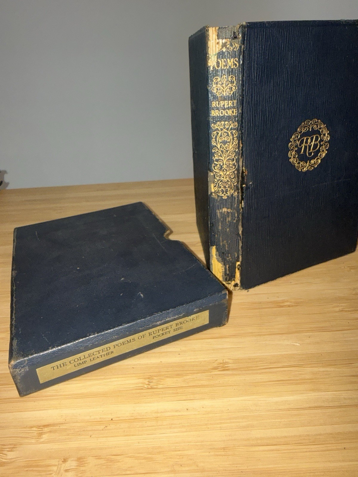 “The Collected Poems of Rupert Brooke” Leather Bound HC w/ Slipcase