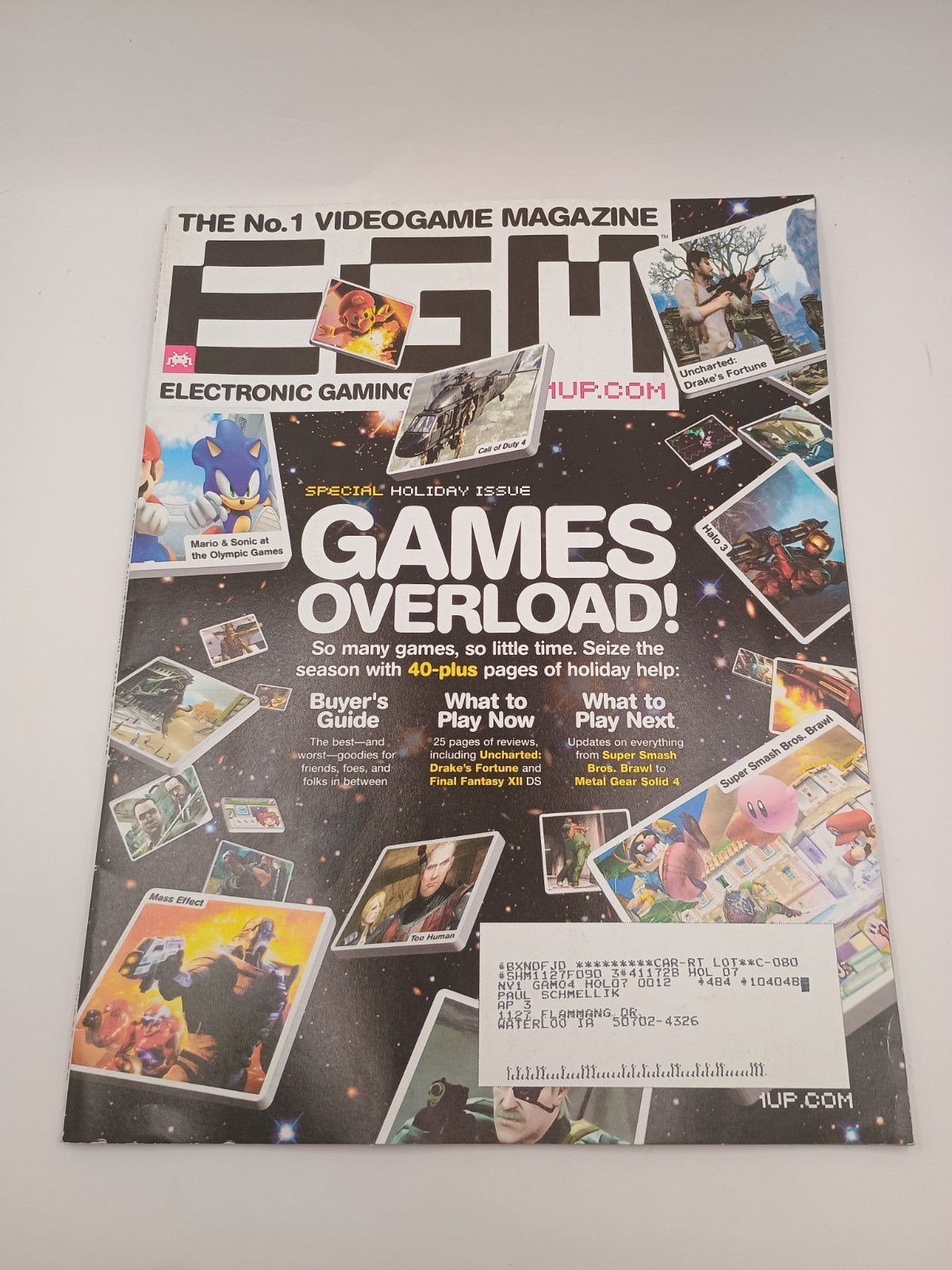 🔥Electronic Gaming Monthly EGM Magazine Holiday 2007 #223 Games Overload!-