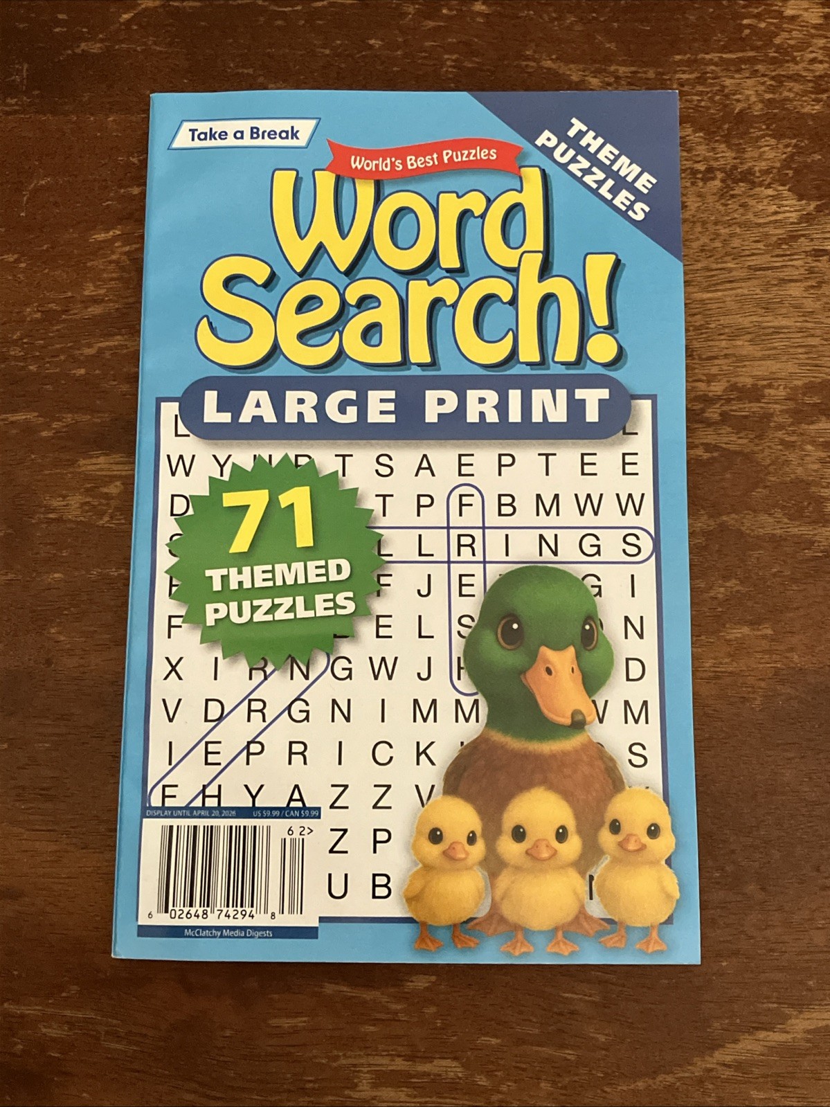 Word Search! Puzzle Book – Large Print by Take-A-Break – 71 Themed Puzzles – NEW
