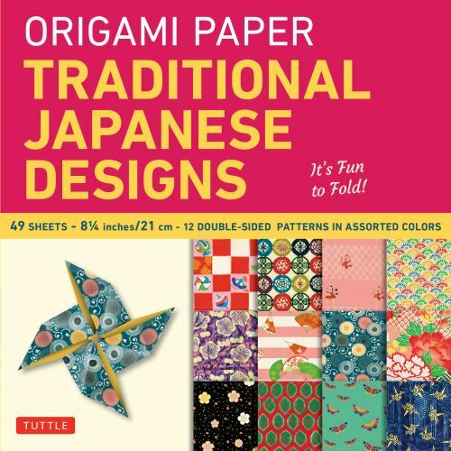 Origami Paper – Traditional Japanese Designs – Large 8 1/4″