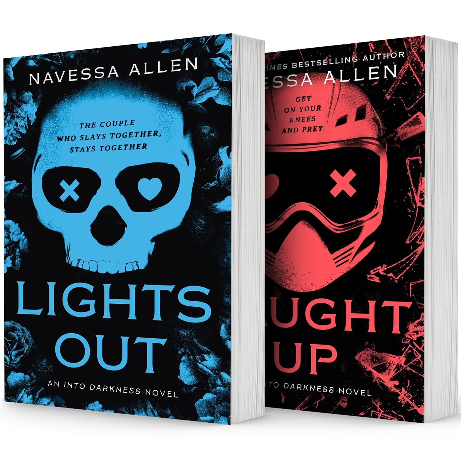 Into Darkness Series 2 Books Collection Set, Lights Out Caught Up by Navessa Al