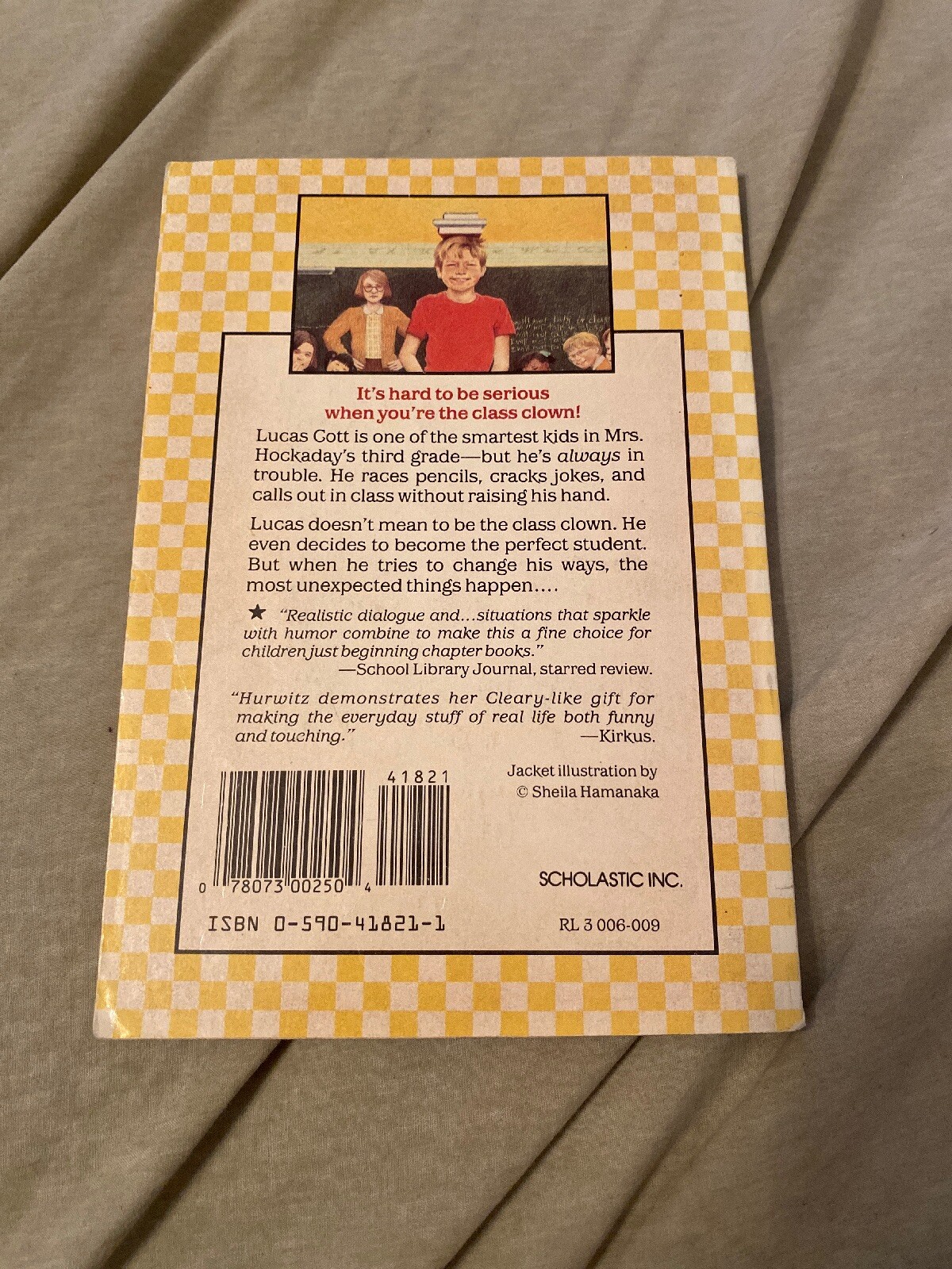 Signed & Inscribed! Class Clown – Paperback Book by Johanna Hurwitz young adult