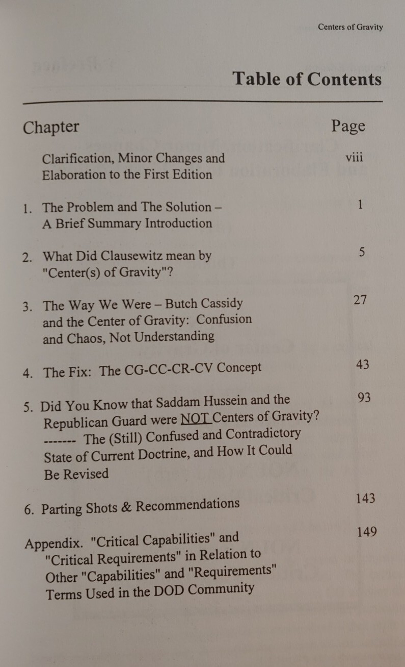 Perspectives on Warfighting Number 4 Centers of Gravity & Critical Vulnerabiliti