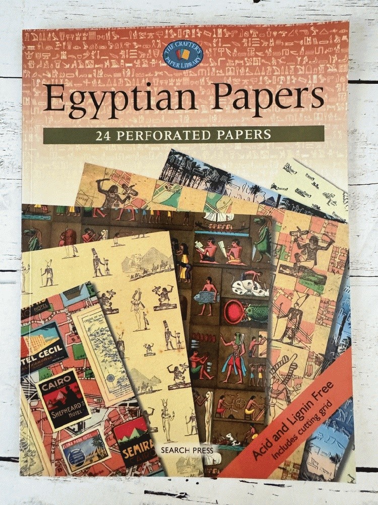 Egyptian Papers 24 Perforated Card Craft Supplies Scrapbooking Collage Patterns