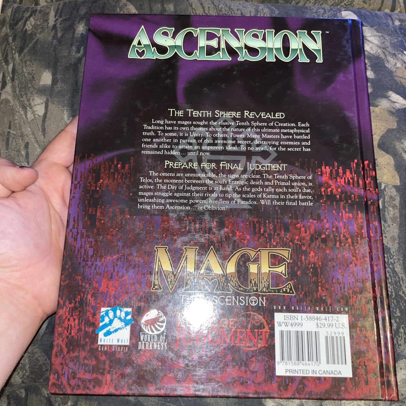 Mage: Ascension – Hardcover – VERY GOOD. Whitewolf