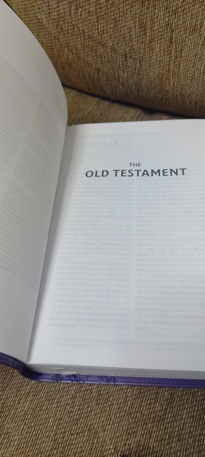 NKJV End-Of-verse Reference Bible, Personal Size Large Print, Purple leathersoft