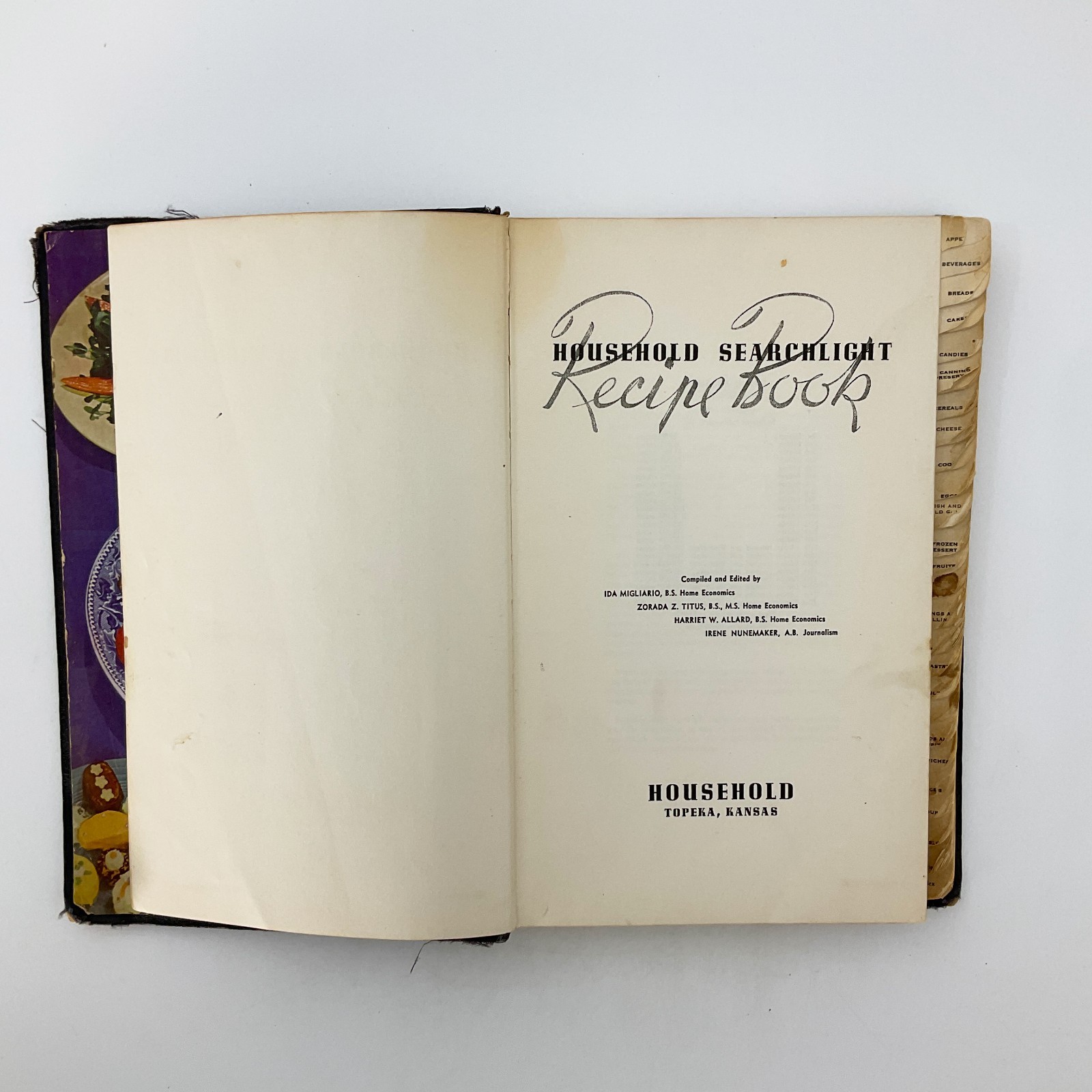 Searchlight Recipe Book 22nd Ed Cooking Baking Hardcover Book Ida Migliario 1949