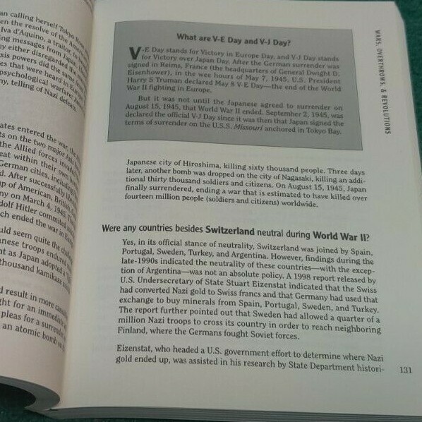 1999 HANDY HISTORY ANSWER BOOK Rebecca Nelson 456 Pages Paperback