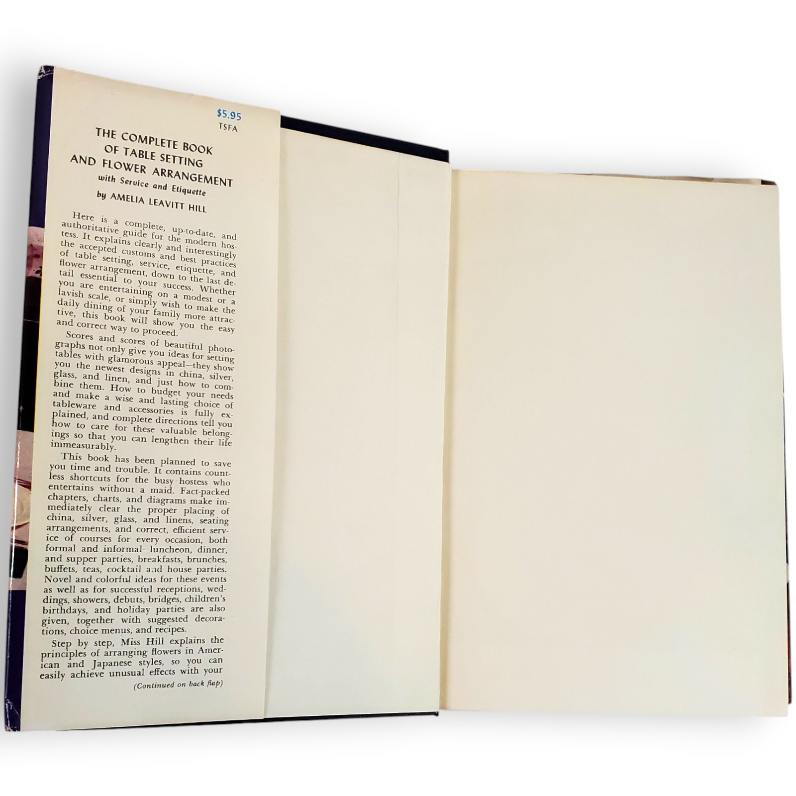 The Complete Book of Table Setting Flower Arranging 1957 MCM Etiquette Hostess
