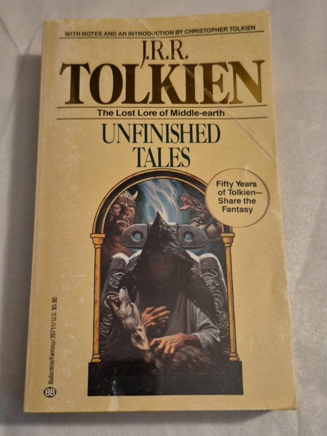 Unfinished Tales J.R.R. Tolkien Ballantine Vintage Paperback Middle Earth Fantas
