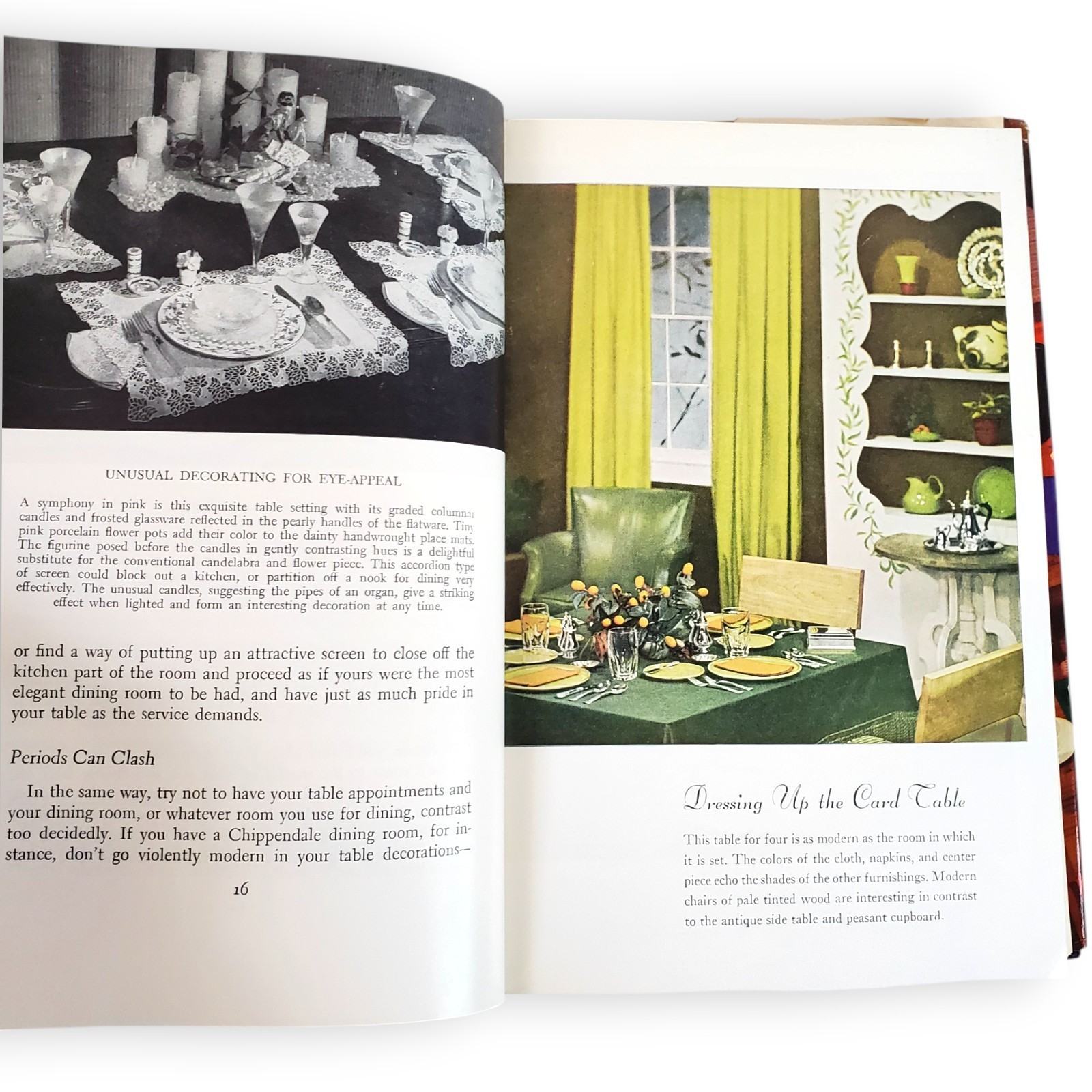 The Complete Book of Table Setting Flower Arranging 1957 MCM Etiquette Hostess