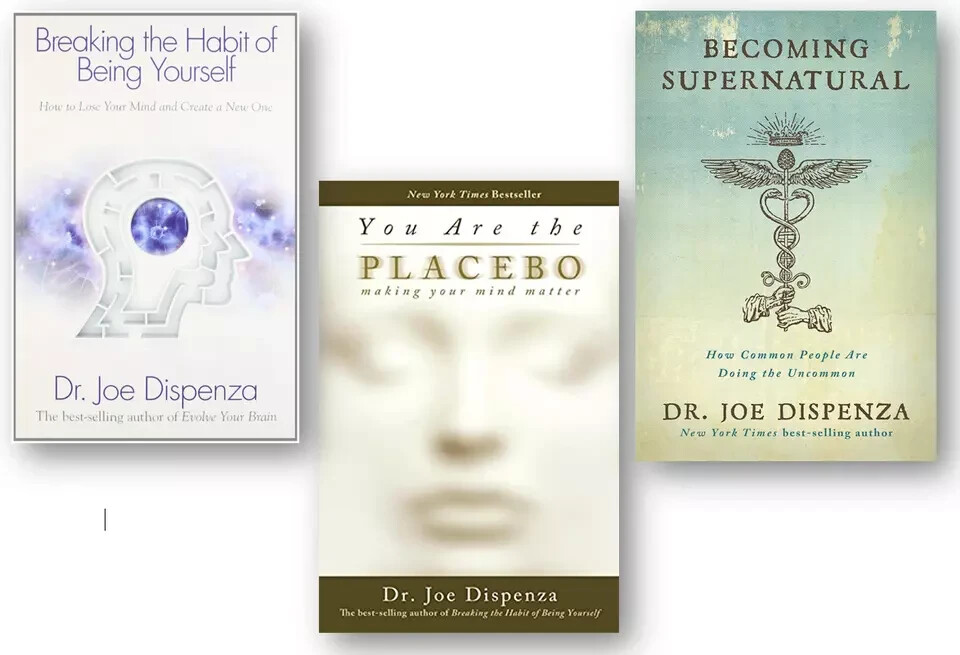 Joe Dispenza 3 Book Set Becoming Supernatural Placebo Breaking the Habit