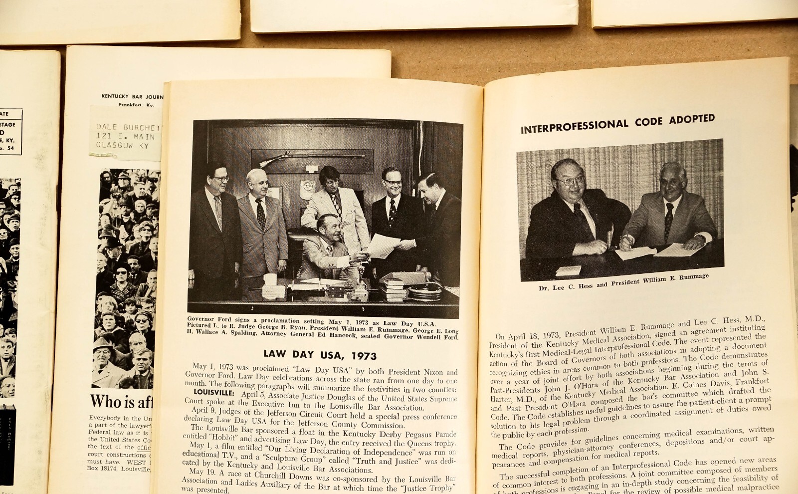 Vintage Kentucky State Bar Journal Lot of 9 Books, 1969-1973, West Publishing Co