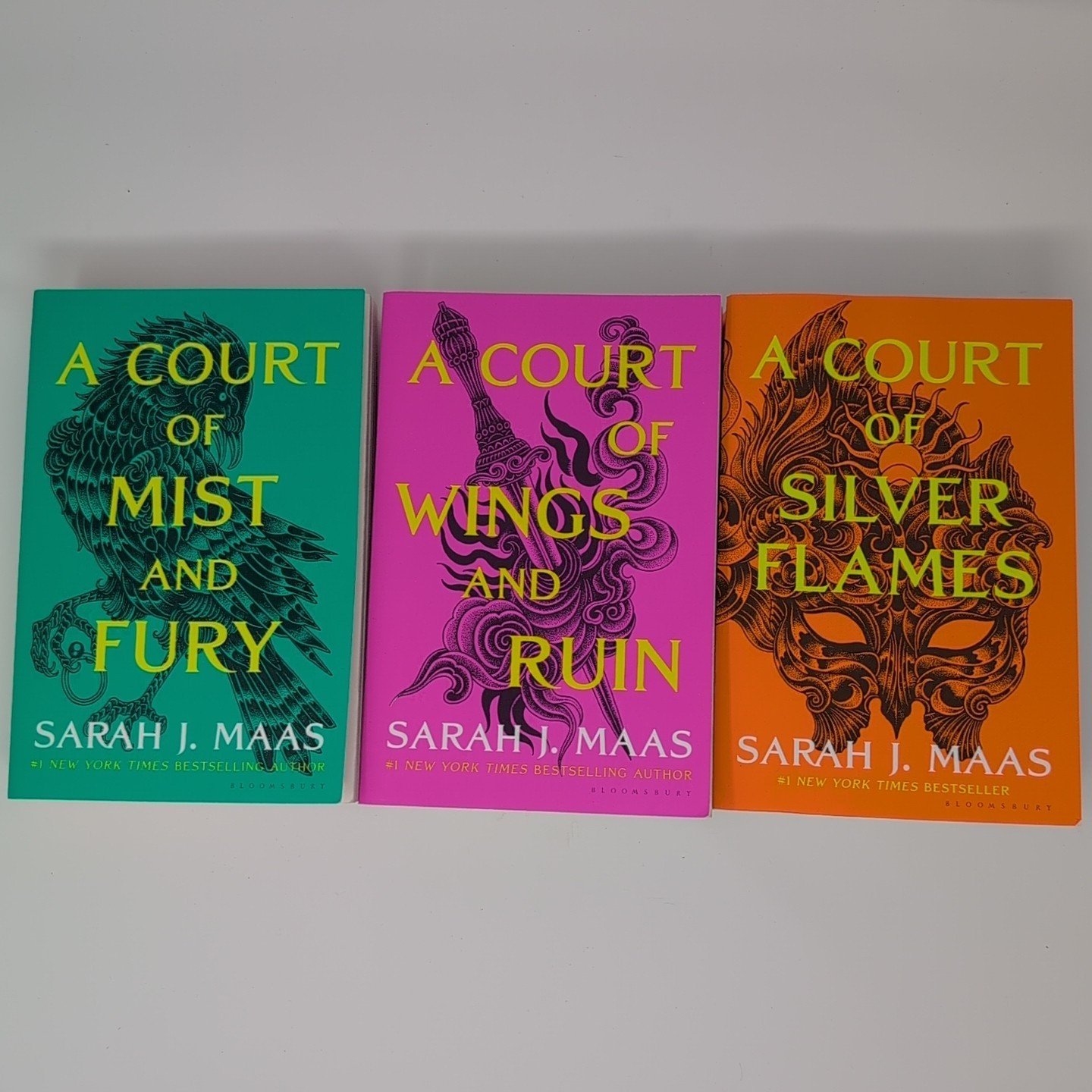Lot of 3 Court of Wings and Ruin Mist And Fury Silver Flames by Sarah J. Maas