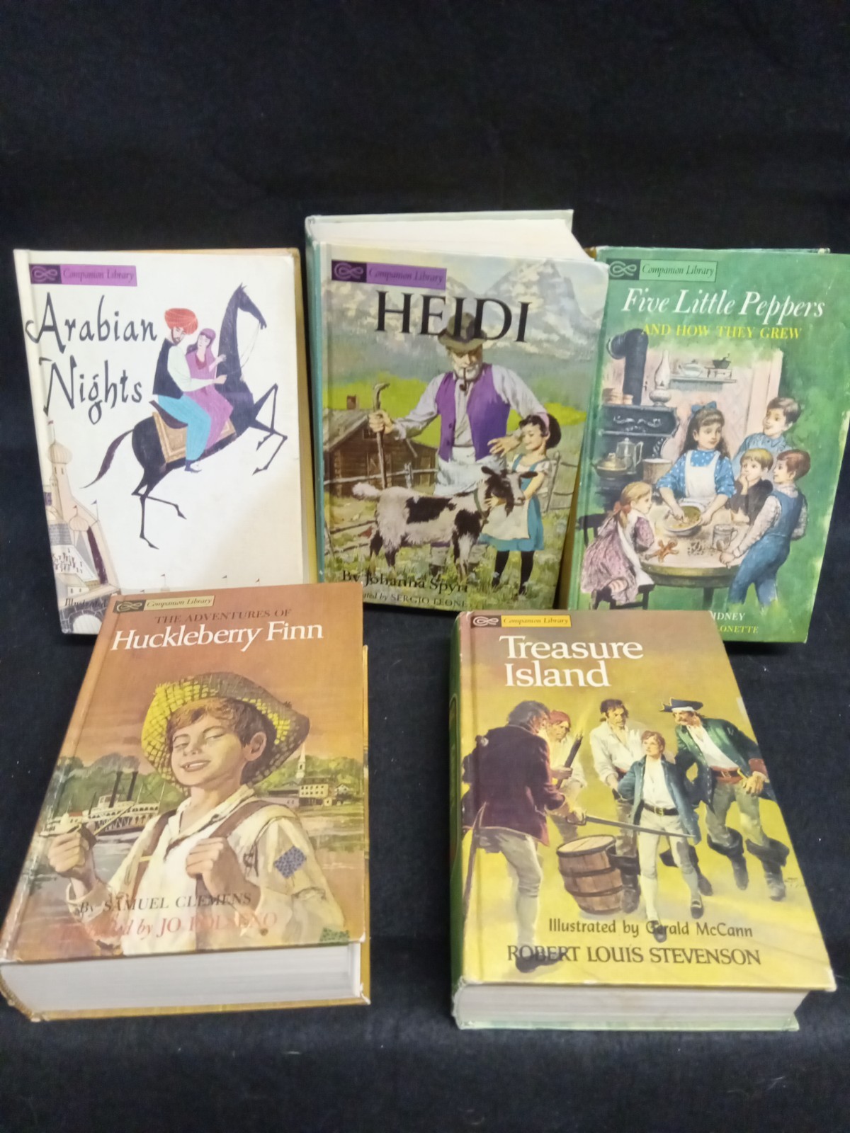 Vintage Lot of 6 Companion Library Books 12 Classic Titles Children’s Grosset