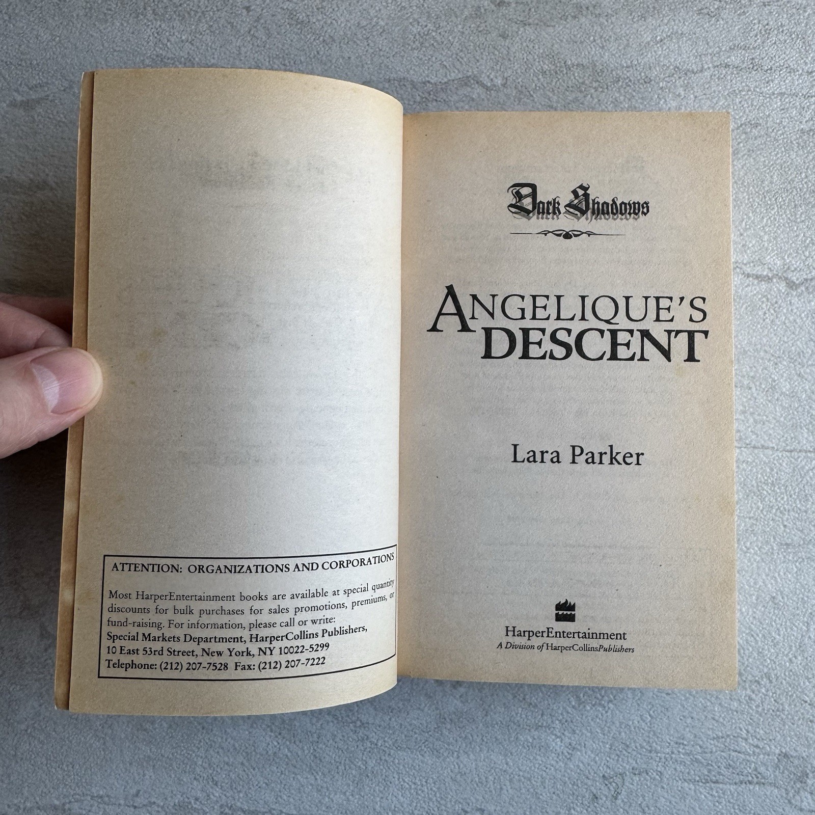 Angelique’s Descent/Dreams of the Dark: Lot of 2 Dark Shadows Books – PB, Good