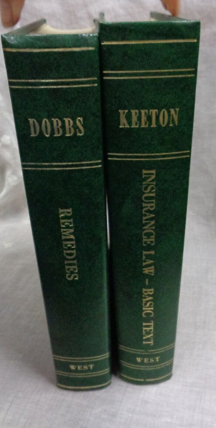 Lot/2 West Publishing Law Books REMEDIES Dan Dobbs / INSURANCE LAW Keeton