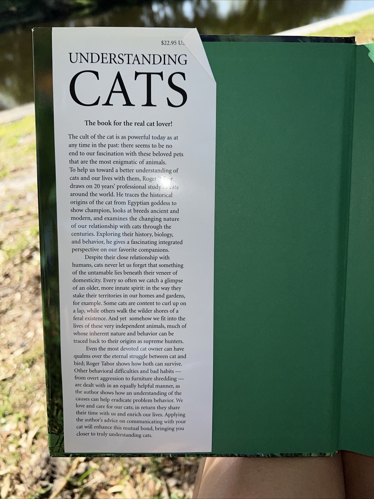 Understanding Cats: Their History, Nature, and Behavior by Tabor, Roger HB DJ