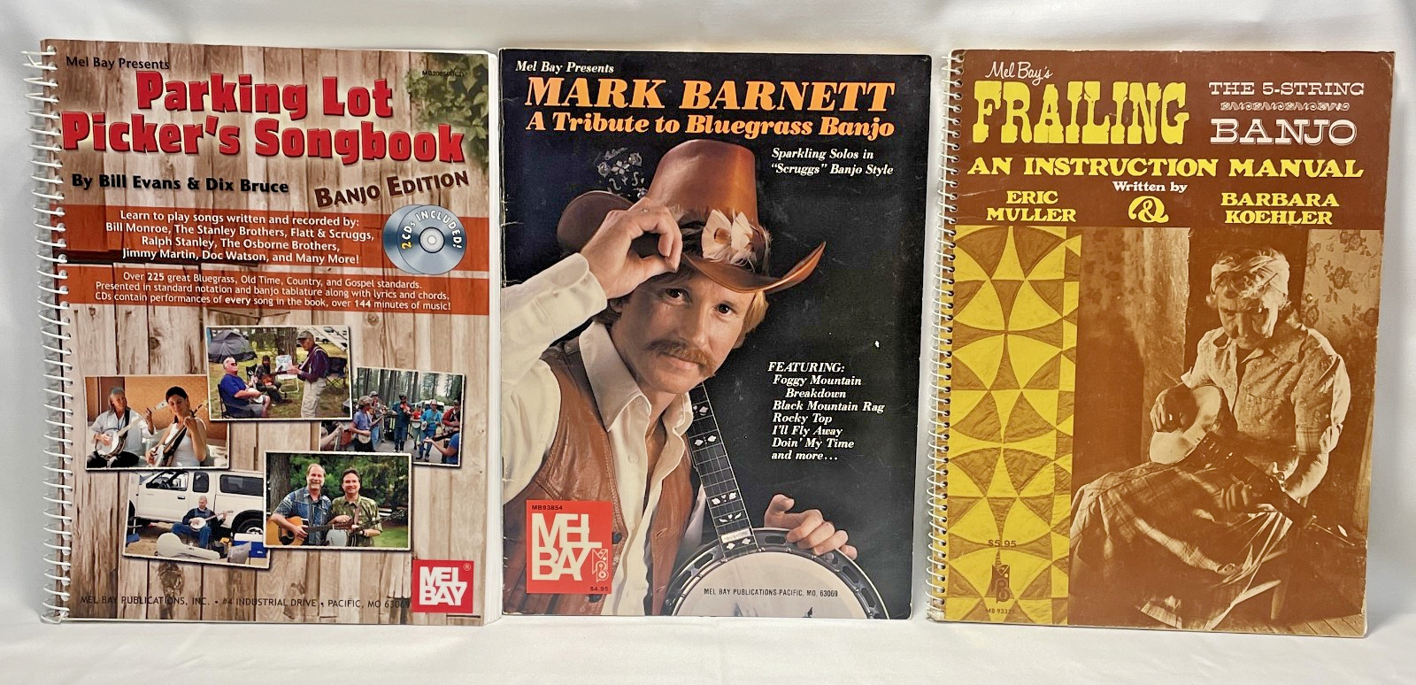 Parking Lot Picker Songbook Banjo Edition Bill Evans Frailing Book Mark Barnett