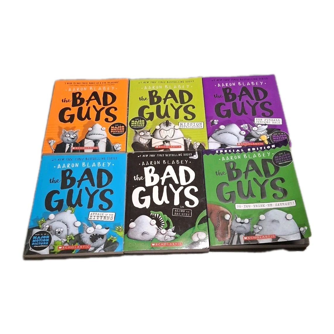 The Bad Guys Book Lot 6 Aaron Blabey Scholastic Paperback Vol 1 2 3 4 6 7 Kids