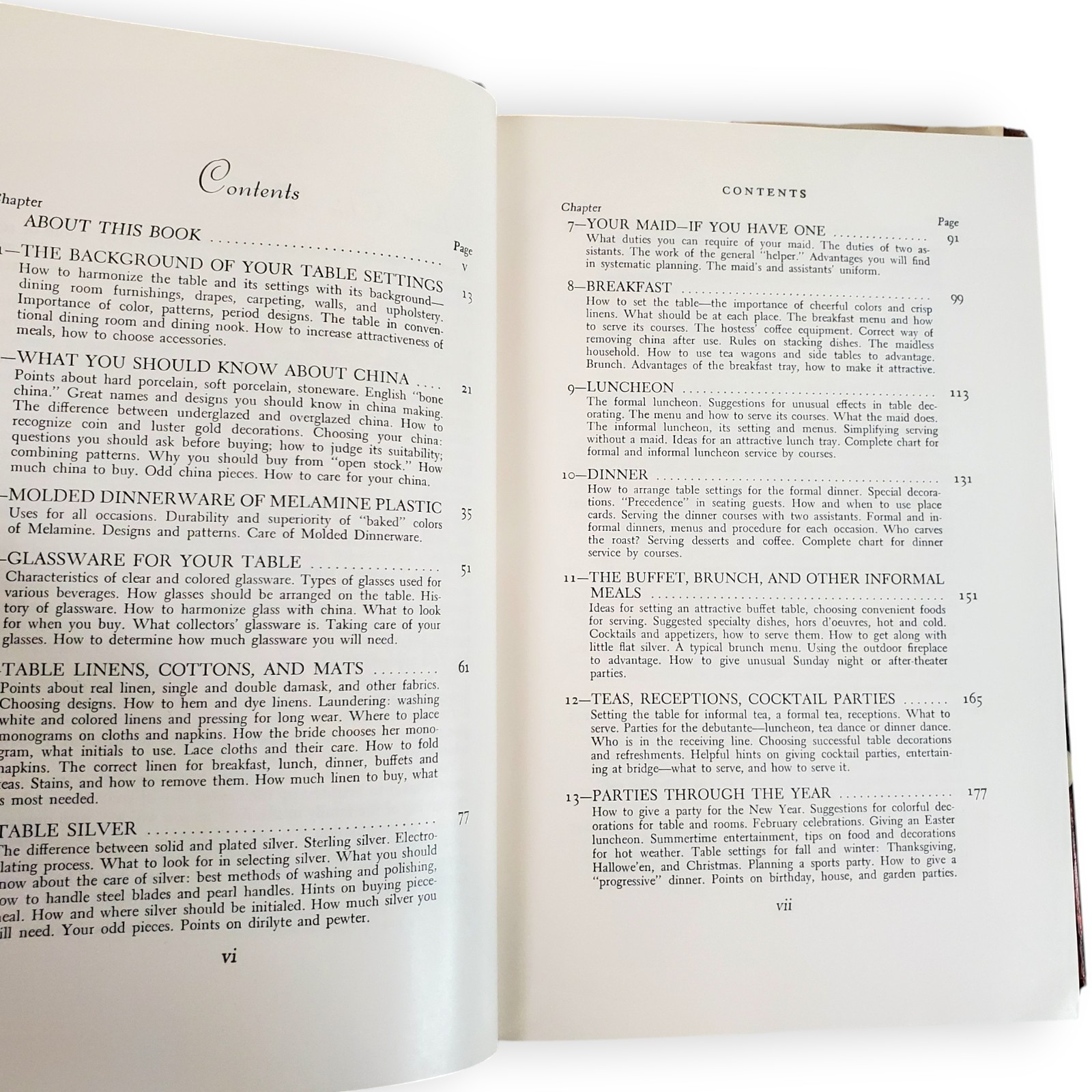 The Complete Book of Table Setting Flower Arranging 1957 MCM Etiquette Hostess