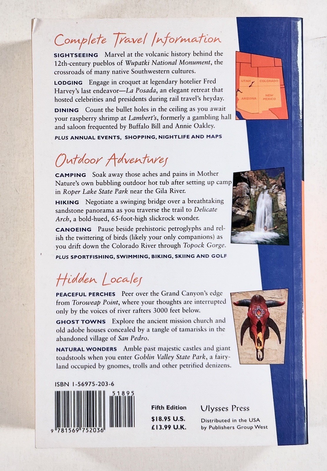 2000 HIDDEN SOUTHWEST travel SANTA FE Taos GHOST TOWNS Grand Canyon 5th Edn TPB