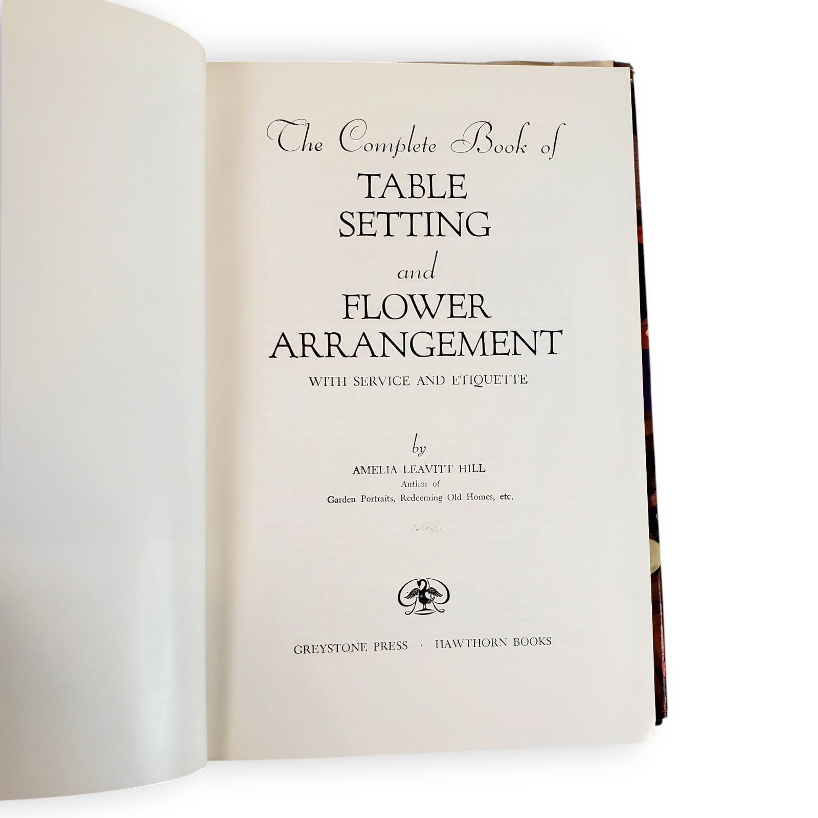 The Complete Book of Table Setting Flower Arranging 1957 MCM Etiquette Hostess
