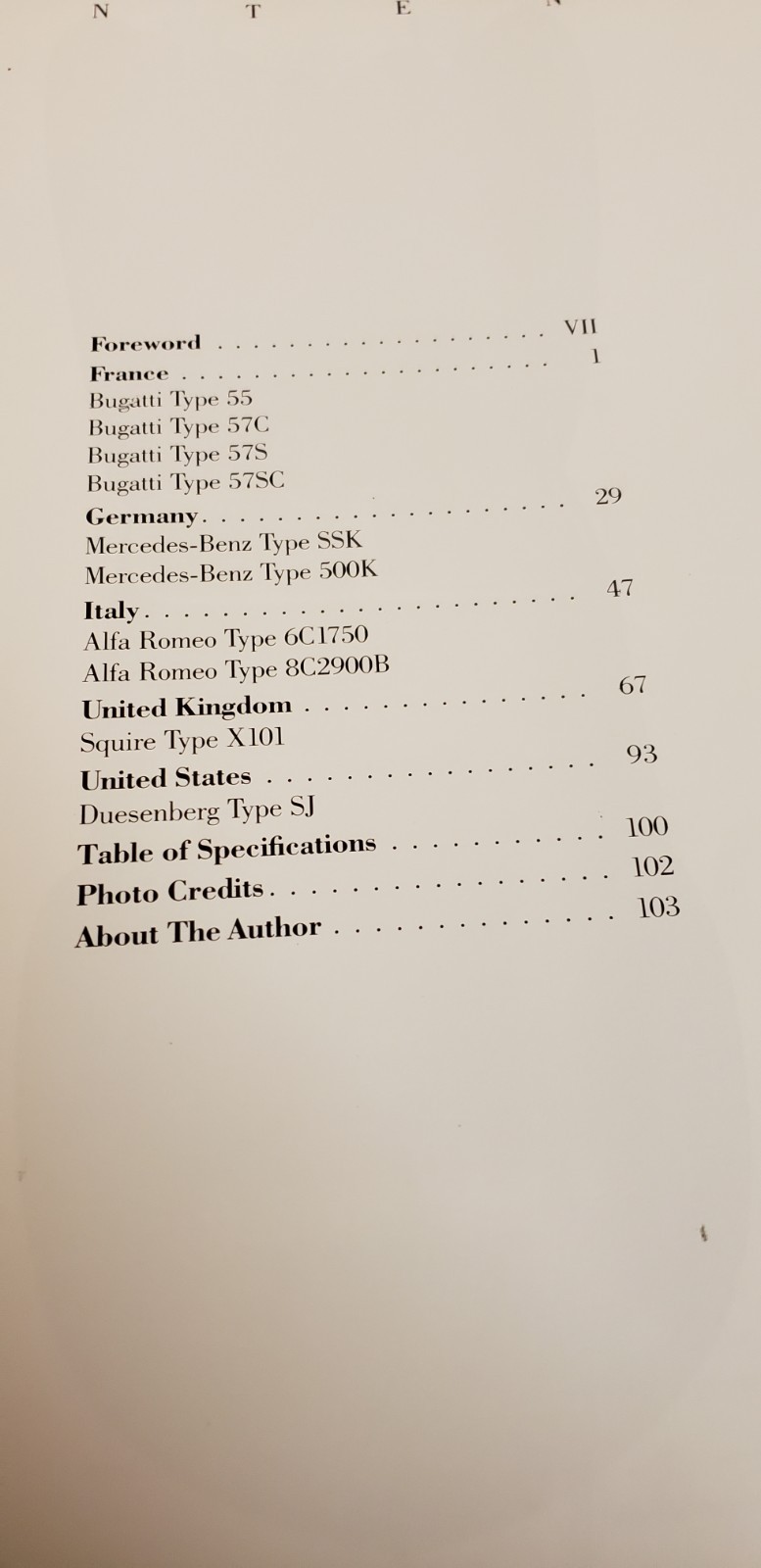 Classic Supercharged Sports Cars Hardcover Book.