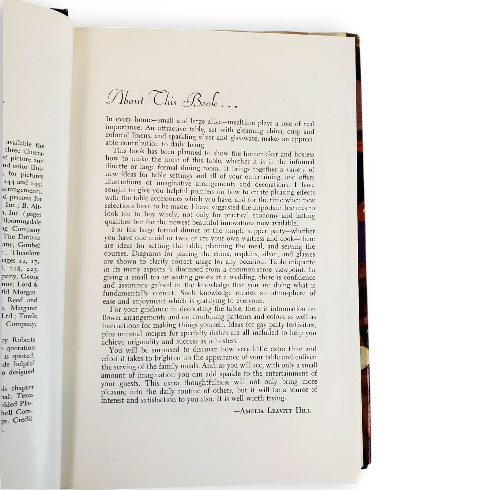 The Complete Book of Table Setting Flower Arranging 1957 MCM Etiquette Hostess