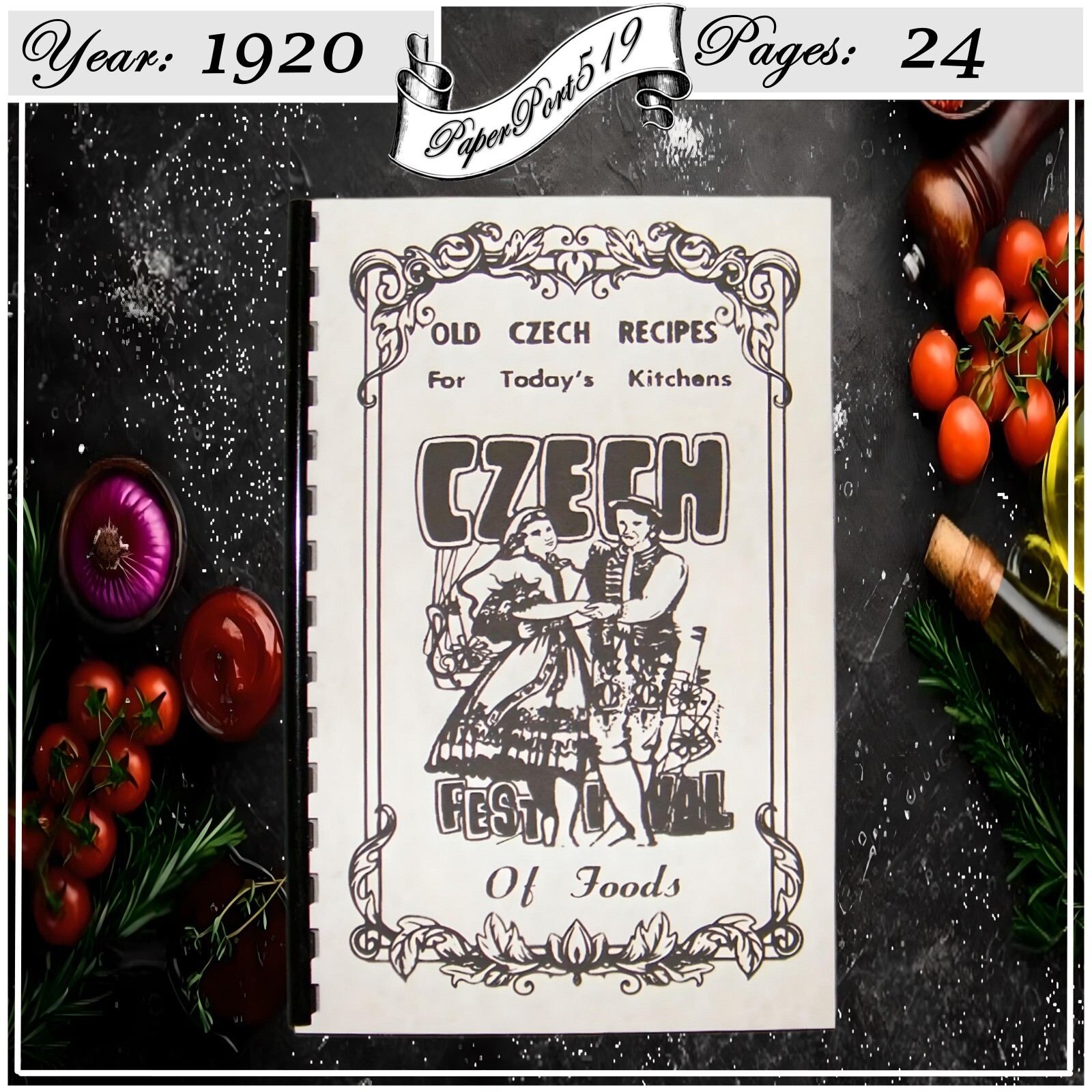 1920 Old Czech Recipes For Today’s Kitchens Vintage Cook Book 24 Pages