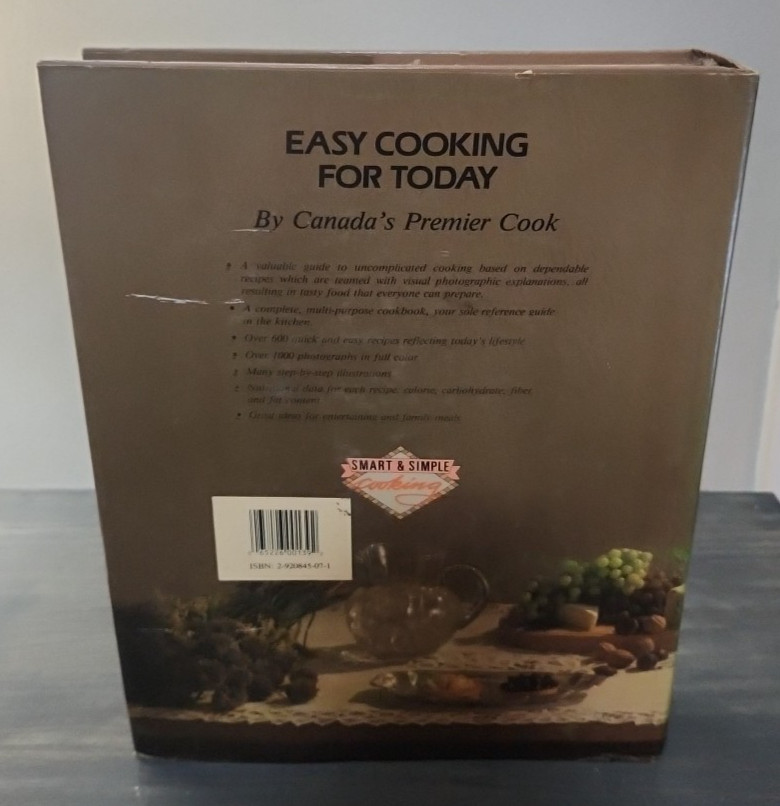 1988 POL MARTIN Easy Cooking for Today By Canada’s Premier Cook – Used Cookbook