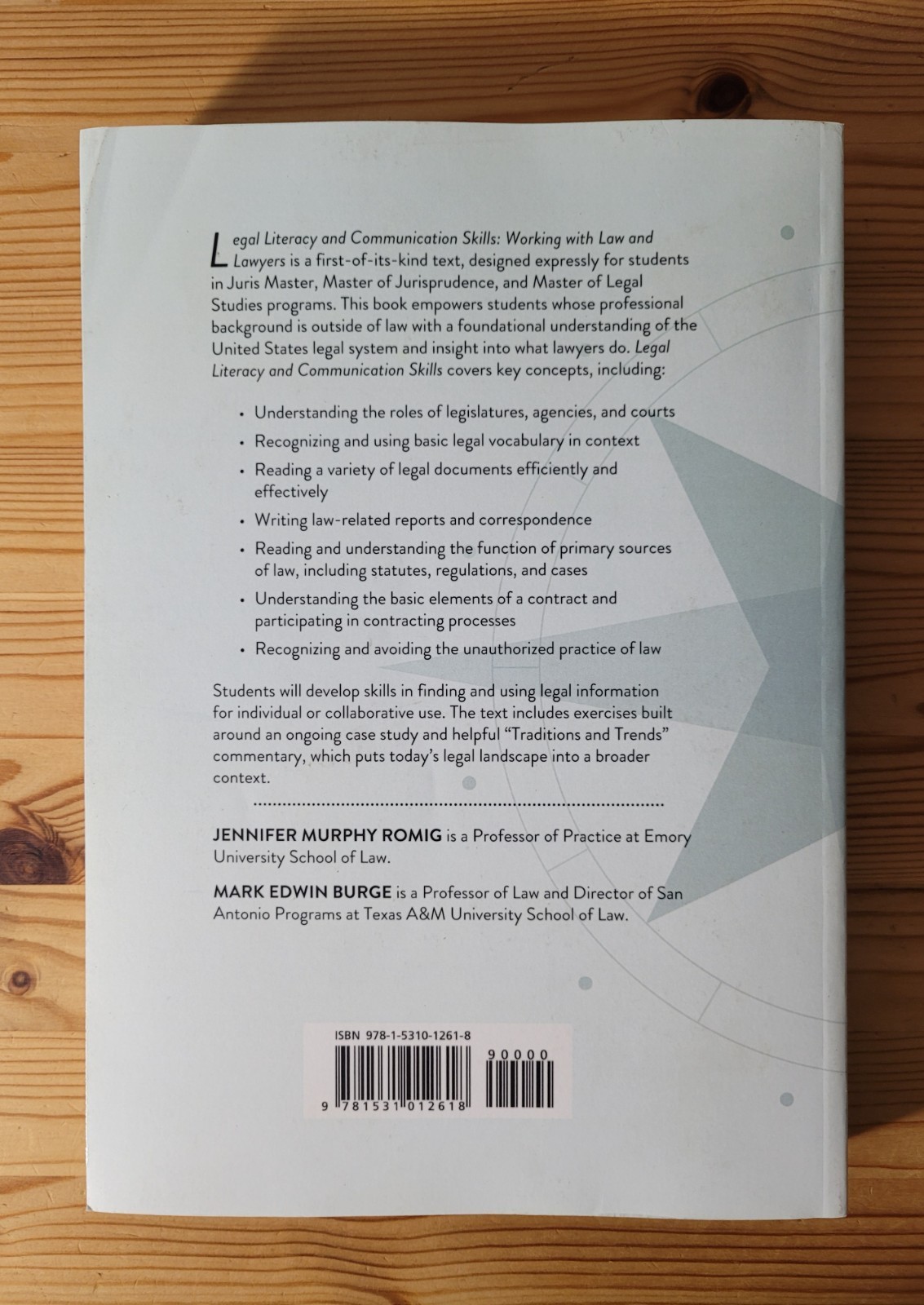 Legal Literacy and Communication Skills 9781531012618 1531012612 Romig Burge