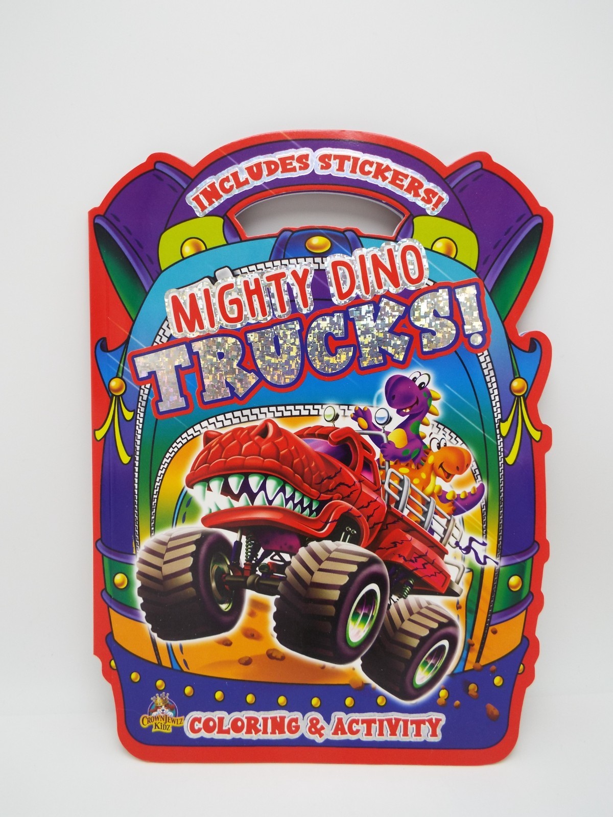 3: Mighty Dino Trucks! book, Frances Meyer Stickers, 76 pc. Sticker Set Vehicles