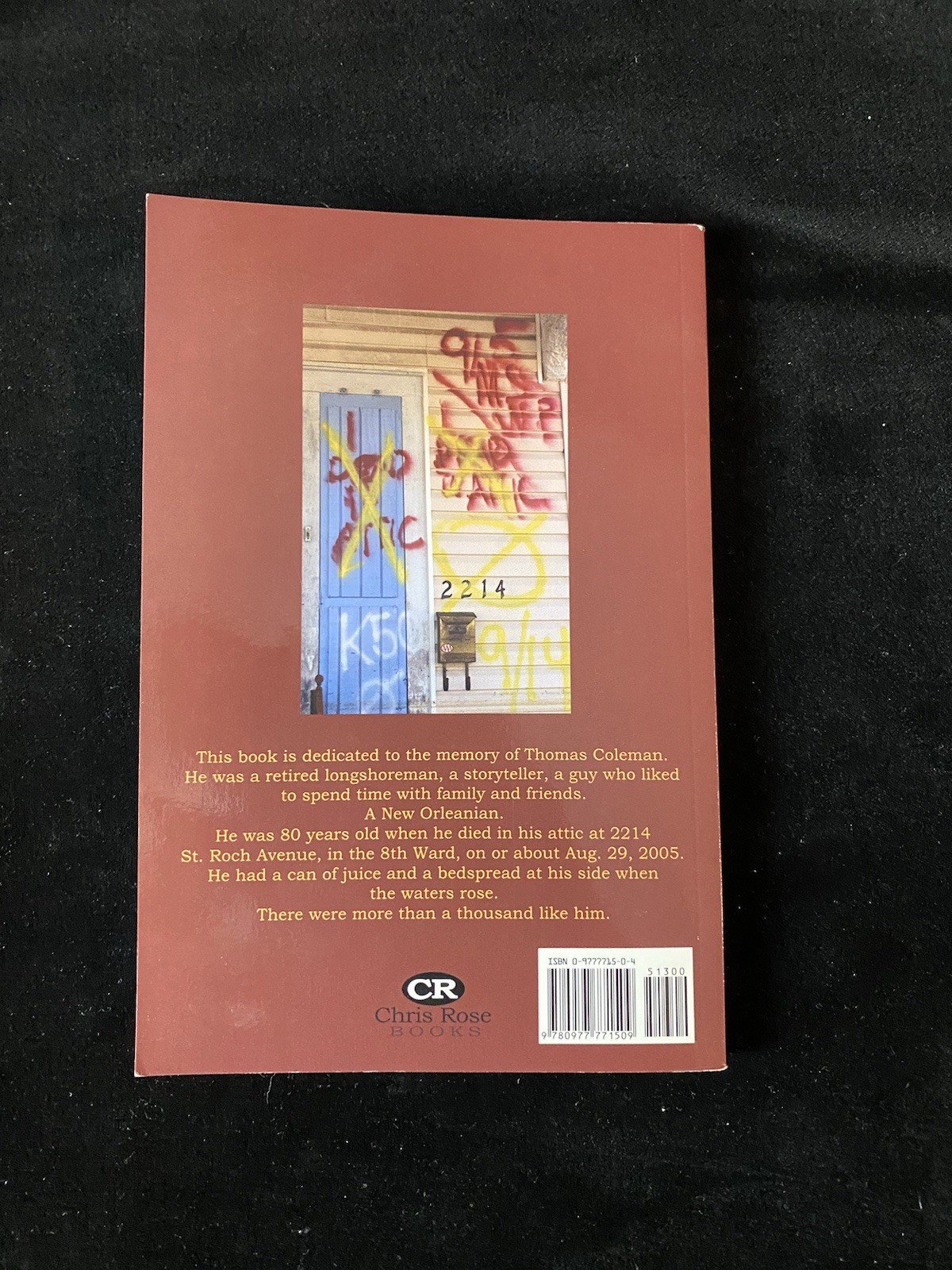 *Signed* 1 DEAD IN ATTIC Chris Rose + Charlie Varley Post Katrina New Orleans
