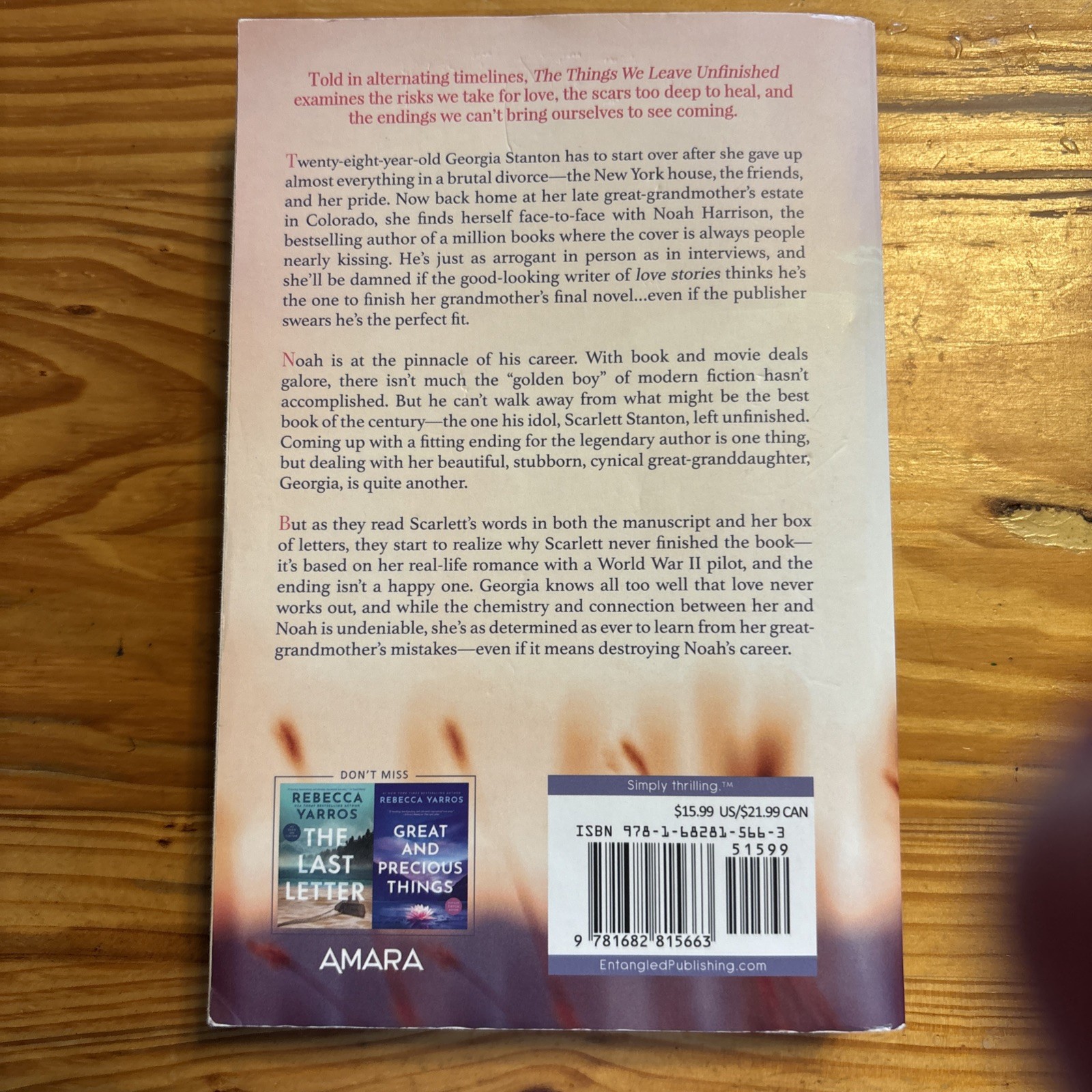 Things We Leave Unfinished by Rebecca Yarros (2021, Trade Paperback)