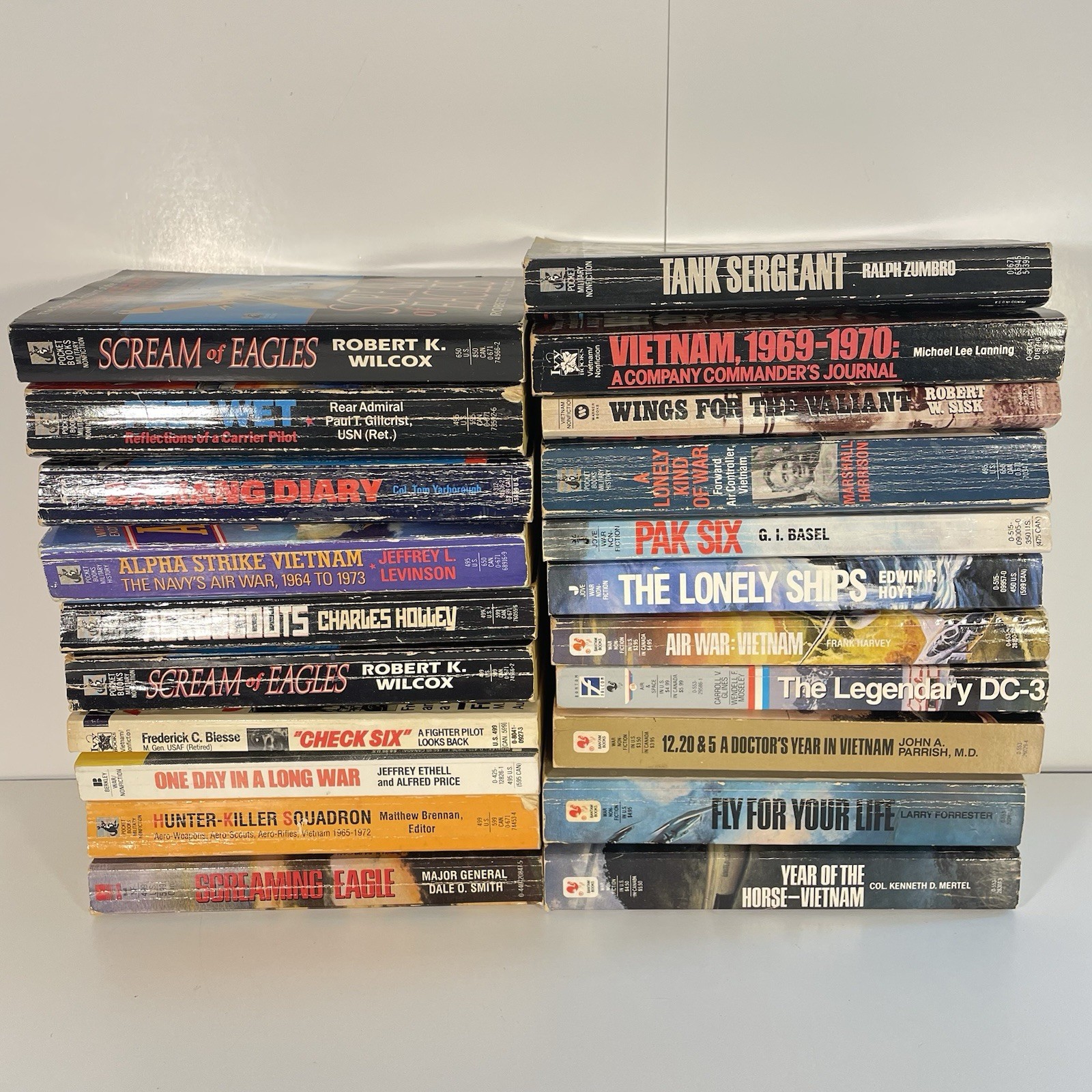 Lot of 21 Vintage Vietnam War Military Aviation Navy Air Force Memoir Books