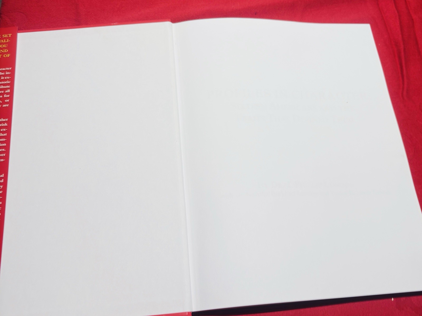 Profiles in Character by Dr. J. Phillip London Hardcover Fortis Signed Edition