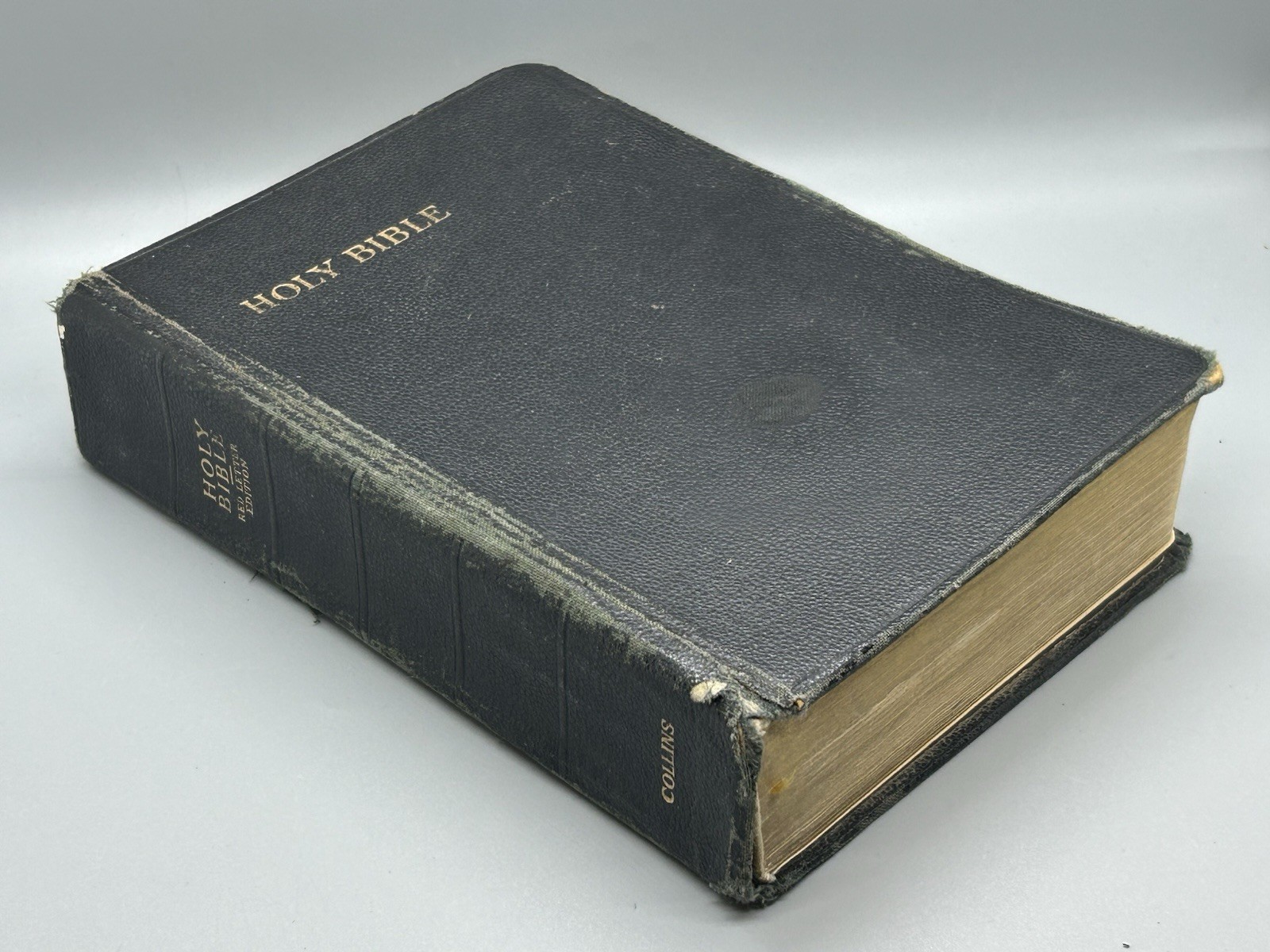 Vintage Holy Bible Collins Clear-Type Press 1957 Red Letter Edition, King James