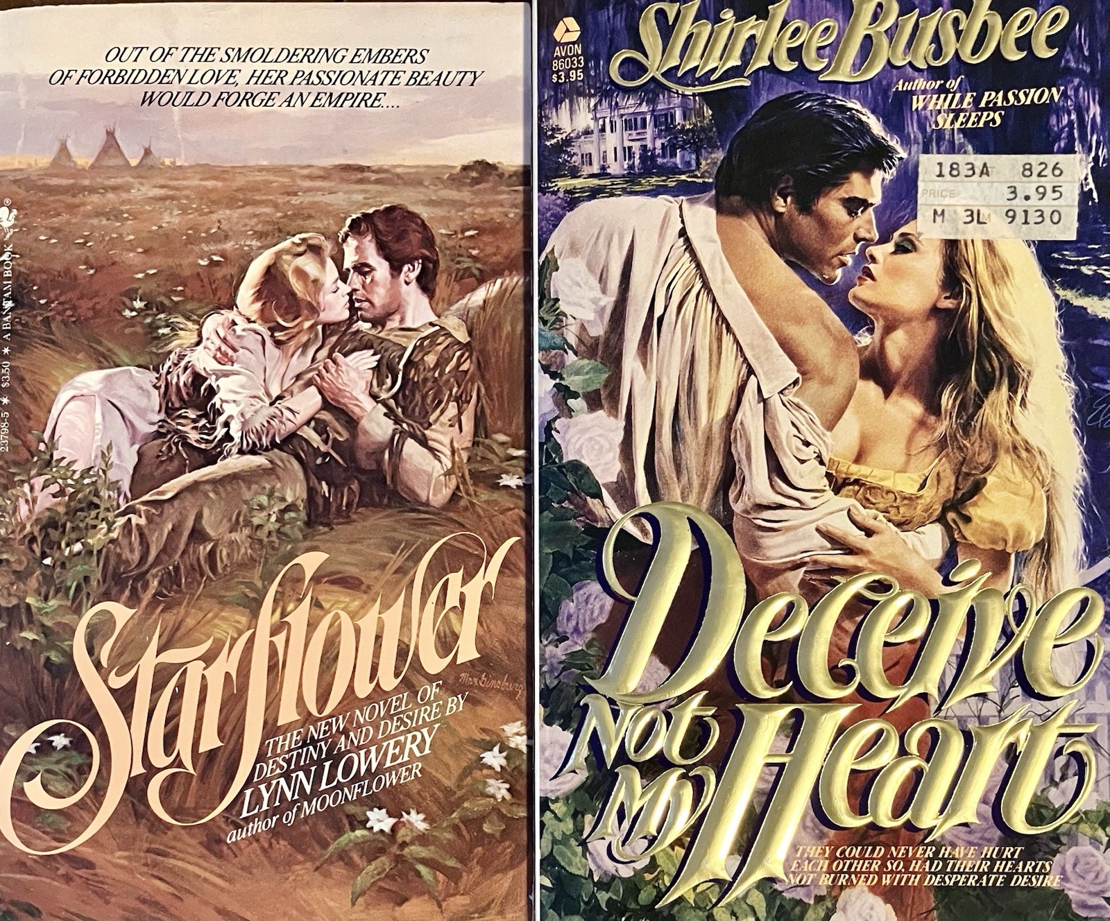 (2 pb) 1984 historical romance Lynn LOWERY Shirlee BUSBEE Bodice Ripper