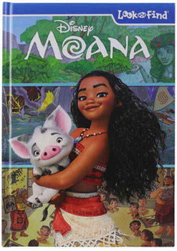 Disney Moana Look and Find Book Hardcover (PiKids Media) Phoenix Internat – GOOD