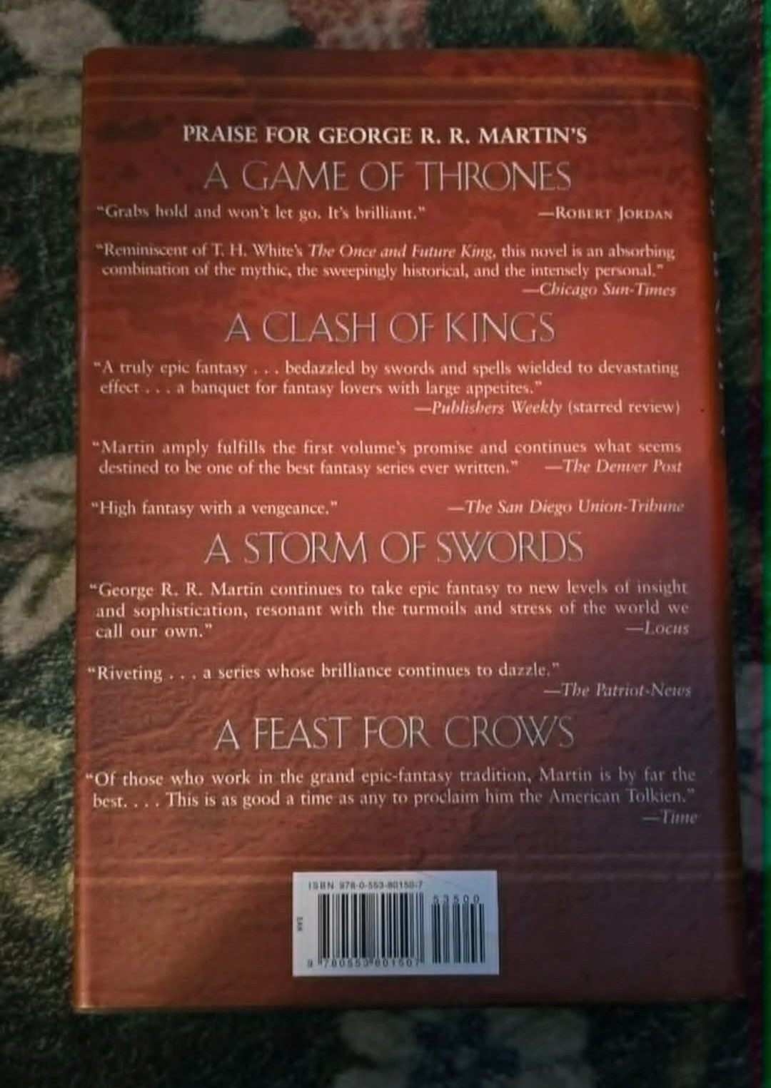 George R. R. Martin A Song of Ice and Fire 5-Book Hardcover Lot